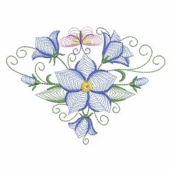Rippled Bluebells 1 10(Md) machine embroidery designs