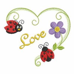 Cute Ladybug 03 machine embroidery designs