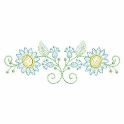 Rippled Flower Borders 02(Md) machine embroidery designs