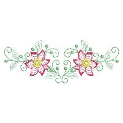 Rippled Flower Borders 06(Lg) machine embroidery designs