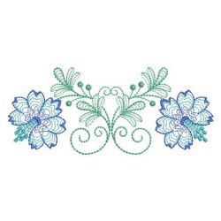 Rippled Flower Borders 07(Md) machine embroidery designs