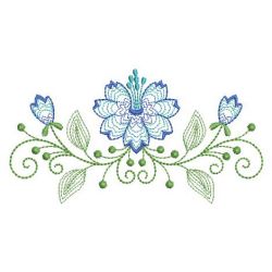 Rippled Flower Borders 09(Lg) machine embroidery designs