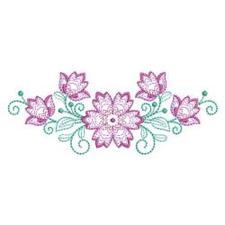 Rippled Flower Borders 10(Md) machine embroidery designs