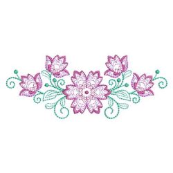 Rippled Flower Borders 10(Lg) machine embroidery designs