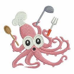 Cute Animal Chef machine embroidery designs