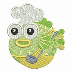 Cute Animal Chef 09 machine embroidery designs