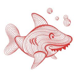 Redwork Sea Animals 09(Lg) machine embroidery designs