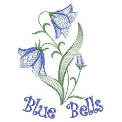 Rippled Bluebells 2 03(Md) machine embroidery designs