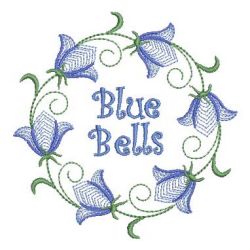 Rippled Bluebells 2 12(Lg) machine embroidery designs