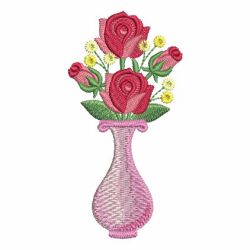 Elegant Flower Vase 01 machine embroidery designs