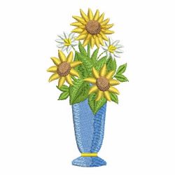 Elegant Flower Vase 02 machine embroidery designs