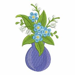 Elegant Flower Vase 03 machine embroidery designs