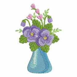 Elegant Flower Vase 05 machine embroidery designs