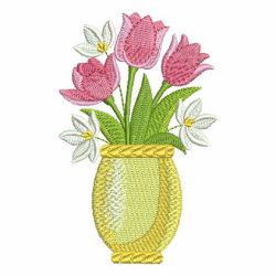 Elegant Flower Vase 06 machine embroidery designs