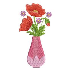 Elegant Flower Vase 07 machine embroidery designs