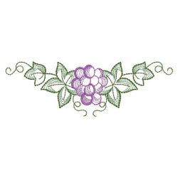 Rippled Heirloom Grapes 02(Lg) machine embroidery designs