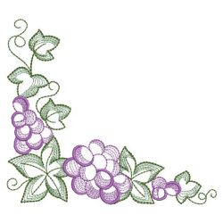 Rippled Heirloom Grapes 06(Sm) machine embroidery designs