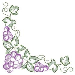 Rippled Heirloom Grapes 07(Sm) machine embroidery designs