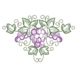 Rippled Heirloom Grapes 08(Sm) machine embroidery designs