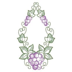 Rippled Heirloom Grapes 09(Sm) machine embroidery designs