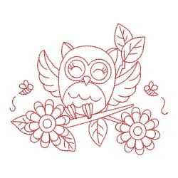 Redwork Cute Owls 01(Lg) machine embroidery designs
