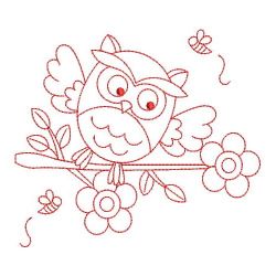 Redwork Cute Owls 02(Md) machine embroidery designs