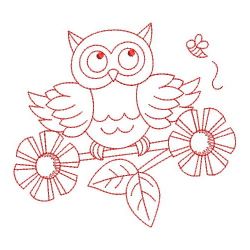 Redwork Cute Owls 03(Sm) machine embroidery designs