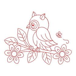 Redwork Cute Owls 04(Md) machine embroidery designs