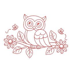 Redwork Cute Owls 08(Lg) machine embroidery designs