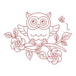 Redwork Cute Owls 09(Sm) machine embroidery designs