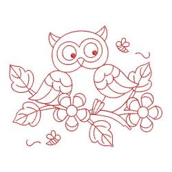 Redwork Cute Owls 10(Lg) machine embroidery designs