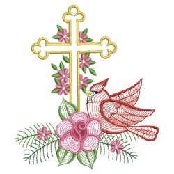 Rippled Christmas Cardinal 10(Sm) machine embroidery designs