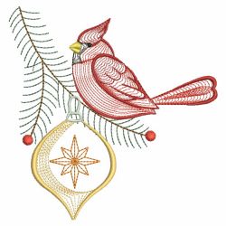 Rippled Christmas Cardinal 12(Sm) machine embroidery designs