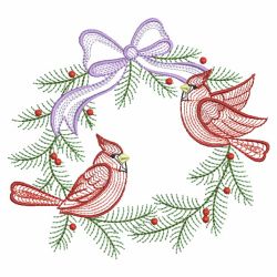 Rippled Christmas Cardinal 14(Md) machine embroidery designs