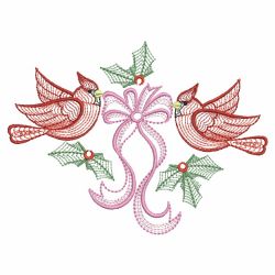 Rippled Christmas Cardinal 17(Lg) machine embroidery designs