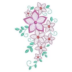 Rippled Heirloom Flowers 01(Lg) machine embroidery designs