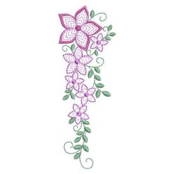 Rippled Heirloom Flowers 04(Lg) machine embroidery designs