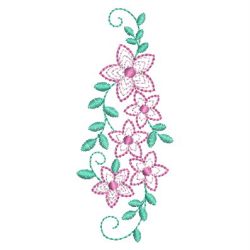 Rippled Heirloom Flowers 05(Sm) machine embroidery designs