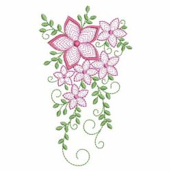 Rippled Heirloom Flowers 13(Sm) machine embroidery designs