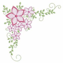 Rippled Heirloom Flowers 14(Sm) machine embroidery designs