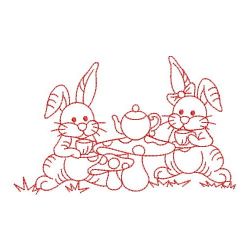 Redwork Tea Time 05(Lg) machine embroidery designs