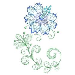 Rippled Jacobean Flowers 01(Sm) machine embroidery designs