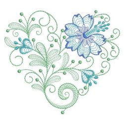 Rippled Jacobean Flowers 04(Lg) machine embroidery designs