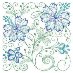 Rippled Jacobean Flowers 09(Sm) machine embroidery designs