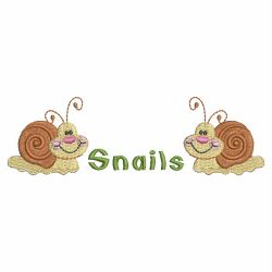 Cute Snails 01 machine embroidery designs