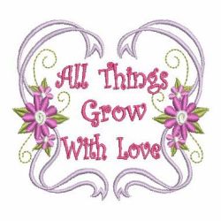 All Things Grow With Love 1 10 machine embroidery designs