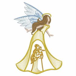 Rippled Nativity Angel 02(Md) machine embroidery designs