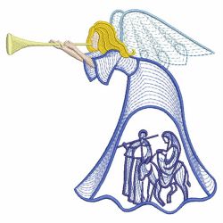 Rippled Nativity Angel 04(Sm) machine embroidery designs