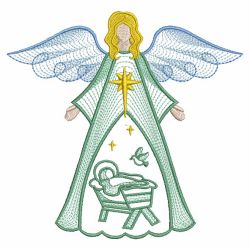 Rippled Nativity Angel 05(Sm) machine embroidery designs