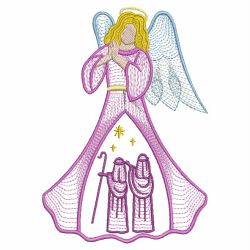 Rippled Nativity Angel 06(Sm) machine embroidery designs